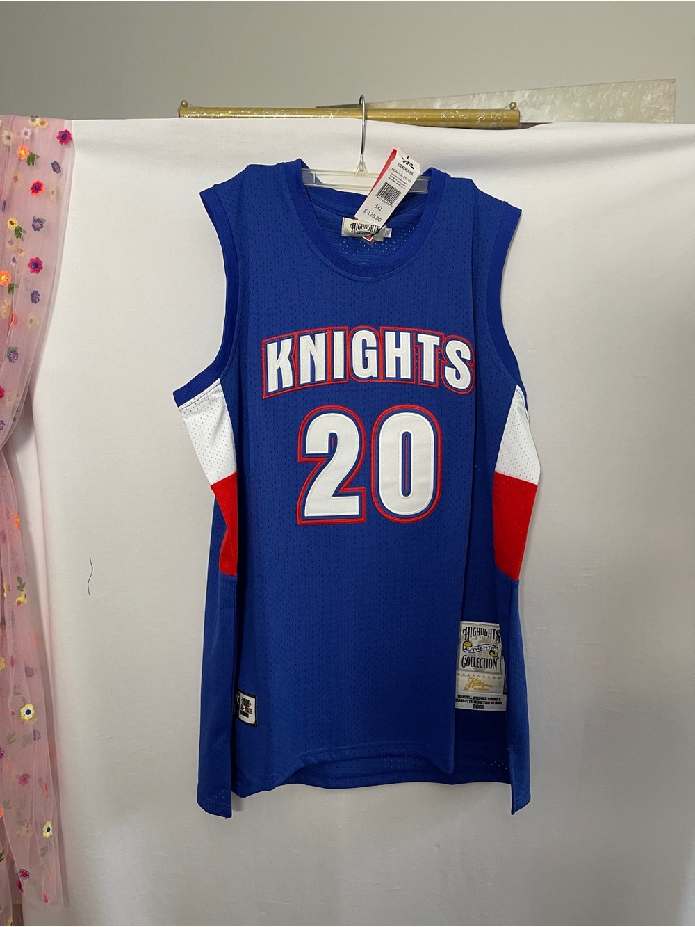 Man Knights Blue #20 Basketball Jersey